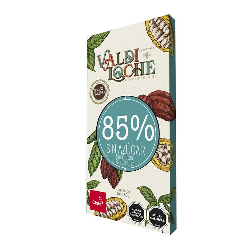 Chocolate 85% cacao sin azúcar
