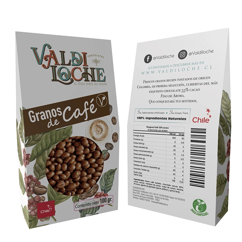 Granos de Café chocolate 55% cacao