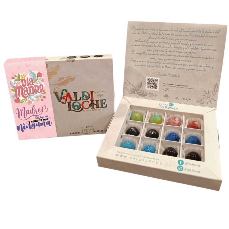 Caja Edición Limitada Día de la Madre – Bombones Sin Azúcar (12 unidades)